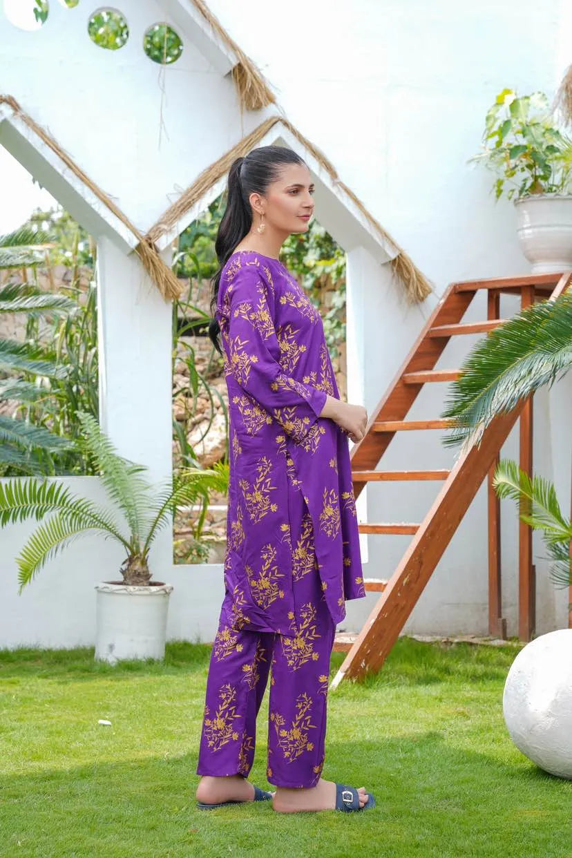 Stitched branded Floral printed Dress 2pc