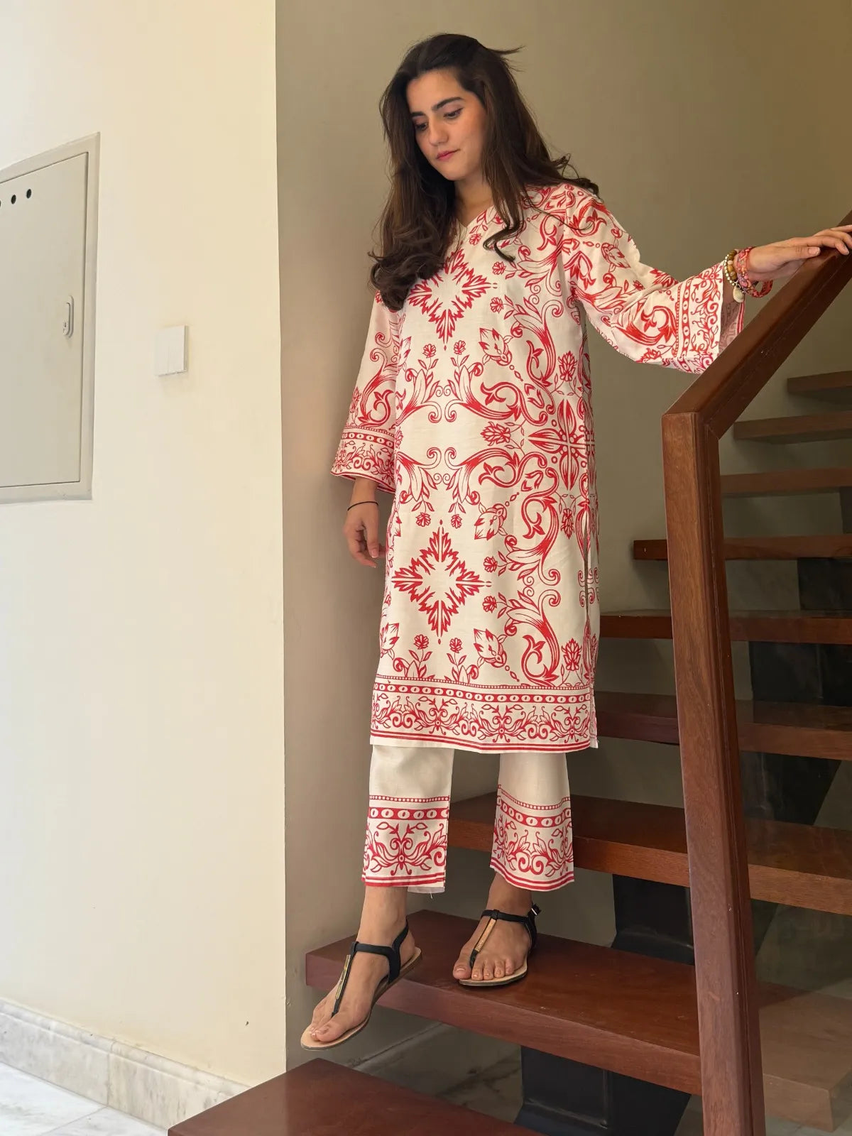 Aesthetic Printed 2pc Dress