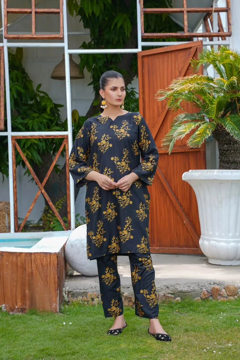 Stitched branded Floral printed Dress 2pc