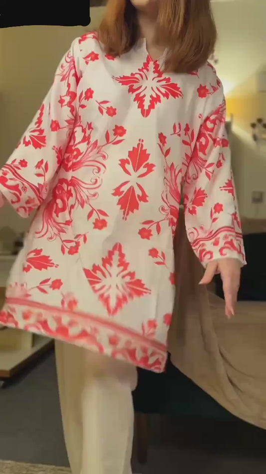Aesthetic Printed 2pc Dress